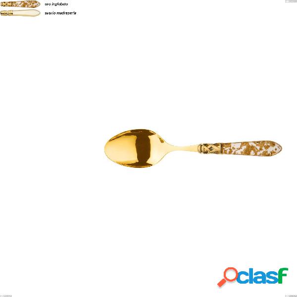 Set da 6 Cucchiaio insalata Aladdin tutto oro bugatti,