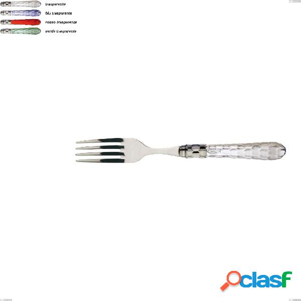 Set da 6 Forchetta da tavola Cristallo ghiera cromata