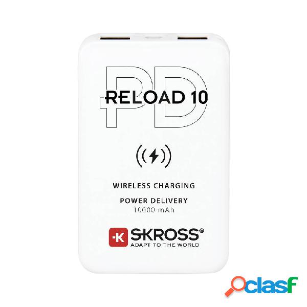 Skross Reload 10 PD, Qi Power bank 10000 mAh Li-Ion Bianco