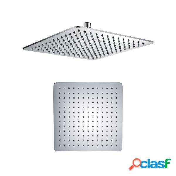 Soffione doccia squadrato 30x30 in acciaio inox spessore 4