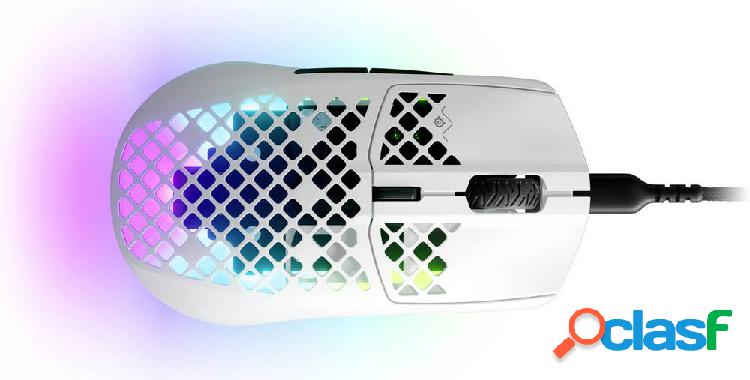 Steelseries Aerox 3 Mouse da gioco USB Ottico Bianco 6 Tasti