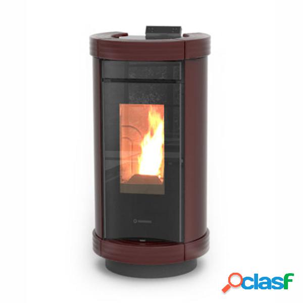 Stufa a pellet bordeaux Thermorossi Dorica Silent Metalcolor