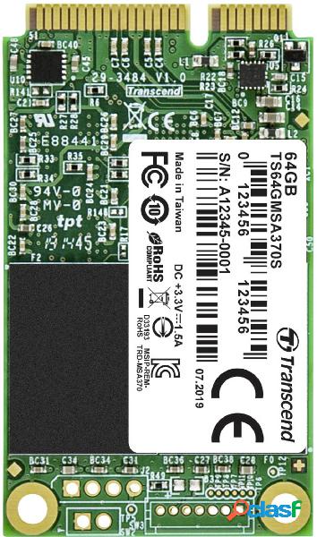Transcend 64 GB Memoria SSD interna mSATA SATA 6 Gb/s
