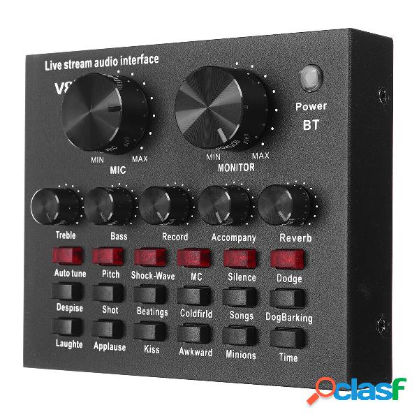 V8 Audio Mixer Scheda audio Cuffie USB Microfono Webcast