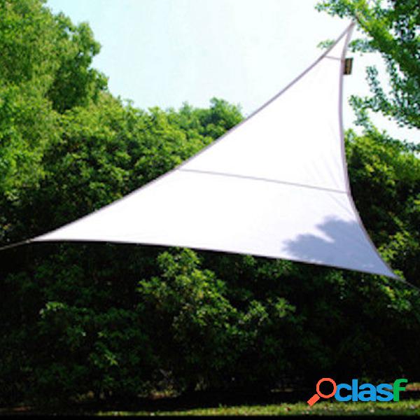 Vela triangolare bianca 500x500x500h in poliestere anelli di