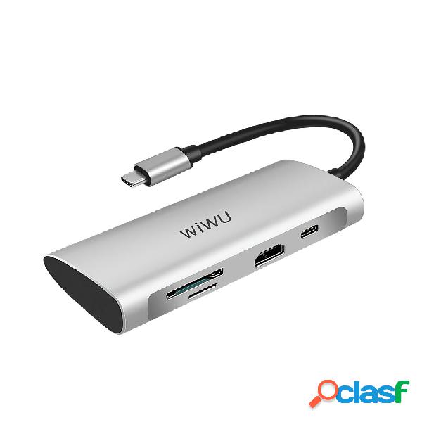 WiWU Alpha 731HP Hub USB-C 7-in-1 Type-C a USB3.0 Adattatore