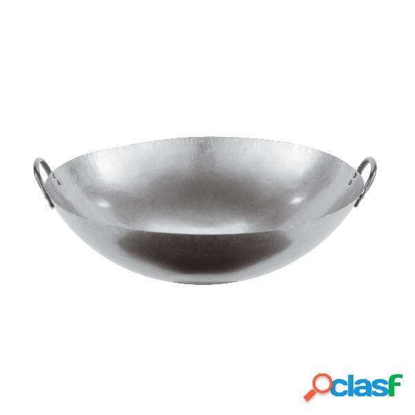 Wok in ferro diametro 46xh14 cm Due Maniglie Ferro, peso