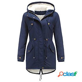 Womens Parka Winter Daily Valentines Day Regular Coat Stand