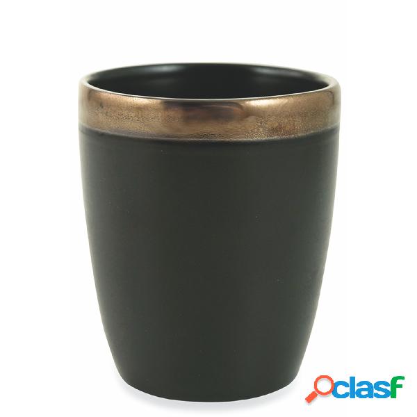 set 6 BICCHIERI ACQUA Naima in Gres Nero, diametro 8.5 x