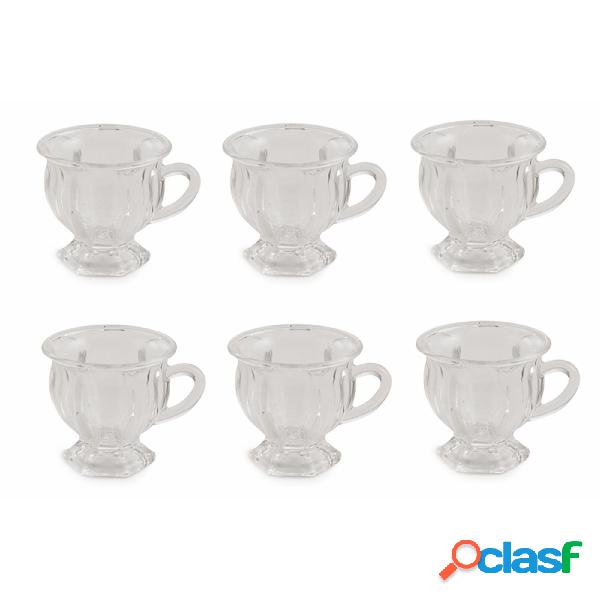 set 6 tazzine caffè Glass in Vetro Trasparente, diametro 7