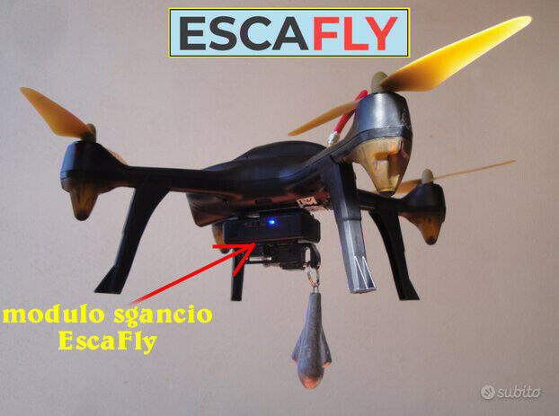 EscaFly pesca con il drone surfcasting Hubsan DJI Xiaomi