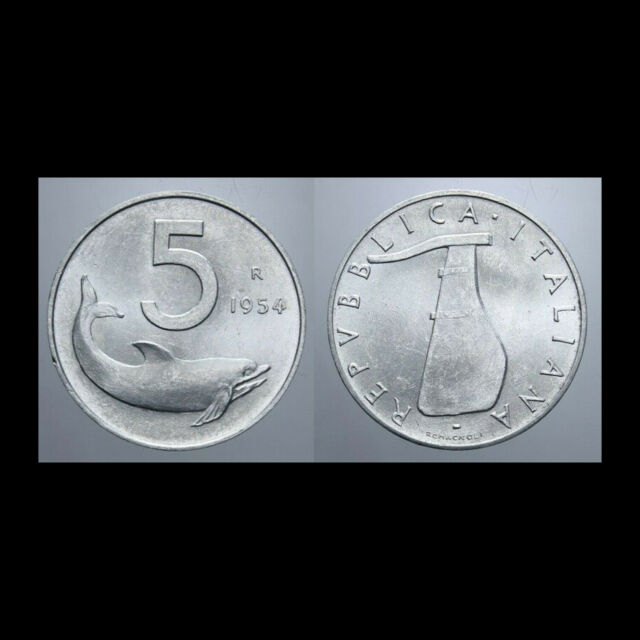 Moneta da 5 lire in buone condizioni del 