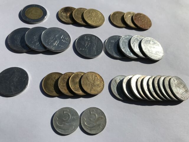Monete di Diversi Valori da 5 a 500 Lire
