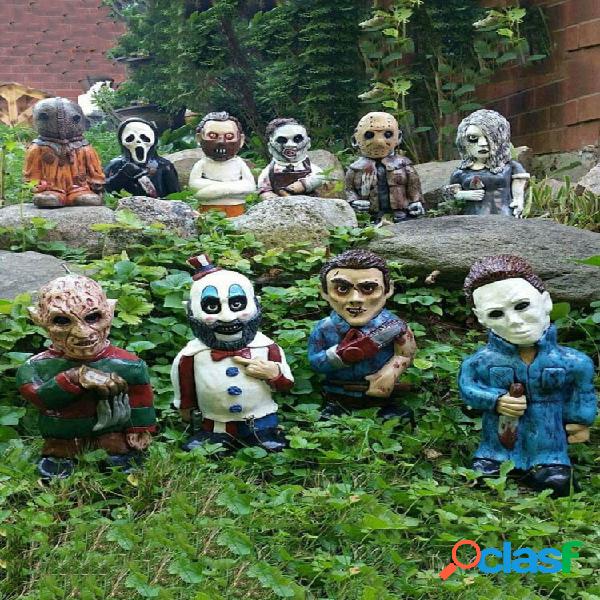 1 PC Resina Creatività Film horror Gnome Dwarf Garden