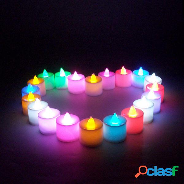 1 pz Led Candela Luce Senza Fiamma Colorful Tè Candela