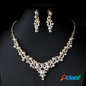 1 set Bridal Jewelry Sets For Pearl Womens Party Wedding