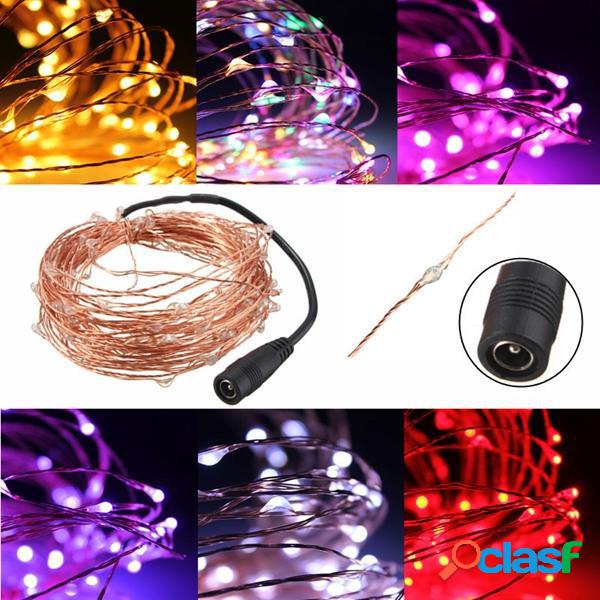 10 m 100 luce di fata di spago bianca calda LED dc12v Natale
