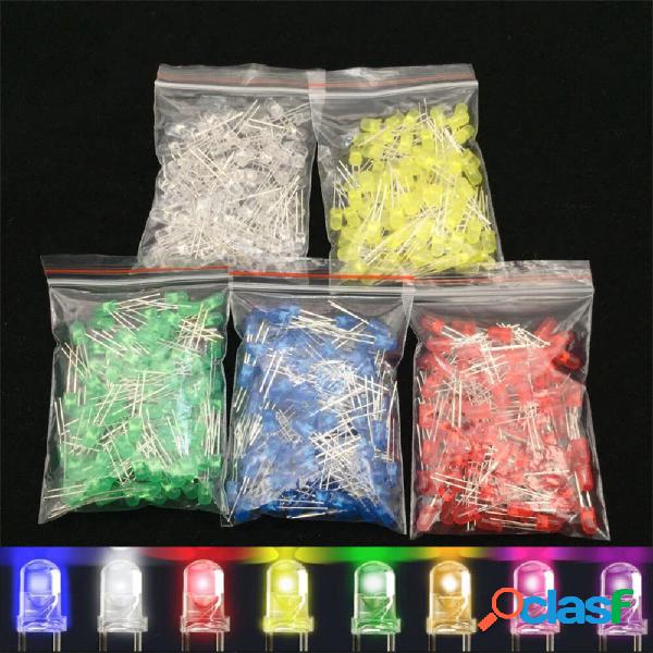 100pcs 5mm LED Kit assortiti diodi Bianco Verde Rosso Blu