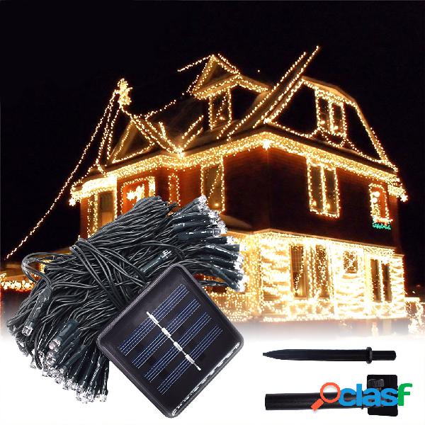 12M 100LED solare Powered Fairy String Light Festa di Natale