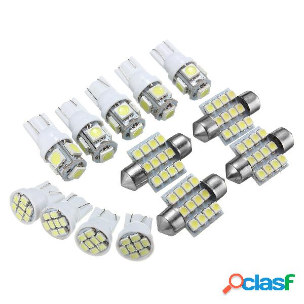 13Pcs T10 SMD LED Kit luci interne auto Mappa festoni Dome