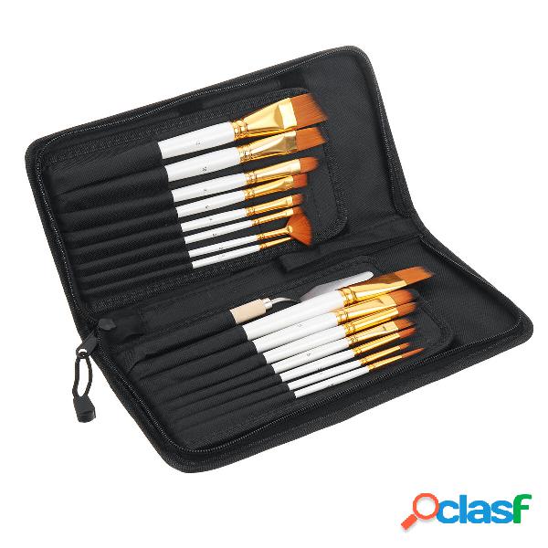 17pcs pittura Pennello set artista di diverse dimensioni