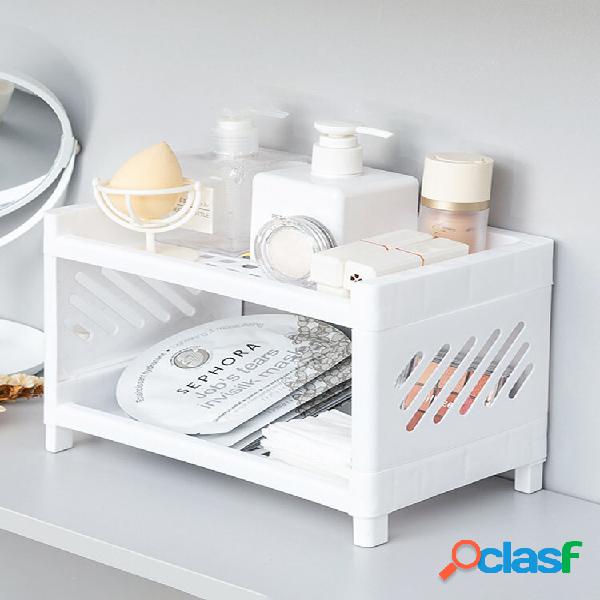 1PC Scaffale portaoggetti da bagno in plastica salvaspazio a