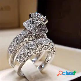 1pc Band Ring Ring For Cubic Zirconia Womens Party Evening