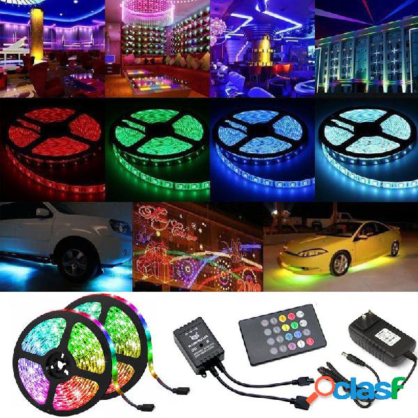 2 * 5M LED Striscia DC12V 5050 RGB musica impermeabile