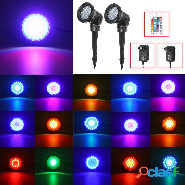 2 pezzi impermeabili 6W LED luci da giardino luci da
