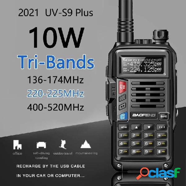 2021 BaoFeng UV-S9 Plus Walkie Talkie Tri-Band 10W Potente