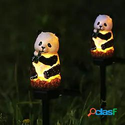 2/1 pz outdoor solare luci del giardino panda cortile luci