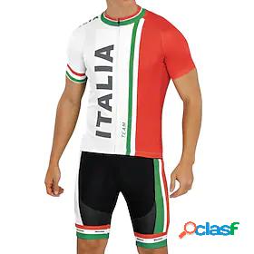 21Grams Mens Cycling Jersey with Bib Shorts Short Sleeve -