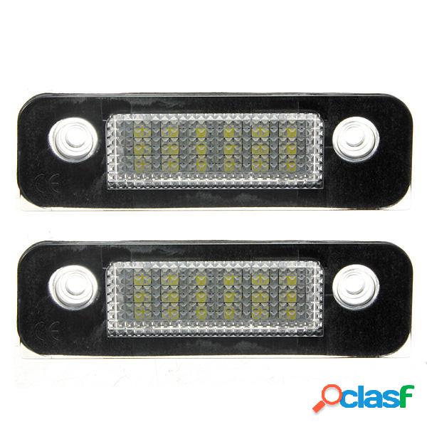 2x 12V 18LEDs Numero di licenza Piatto Lampade per Ford