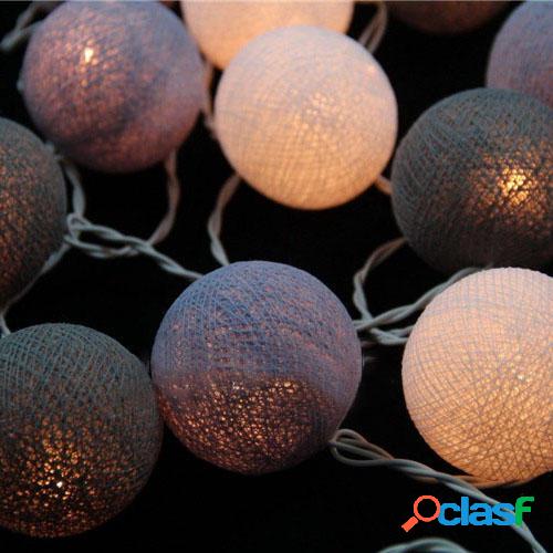 3.3M 20LED Luci della stringa della sfera di cotone grigio
