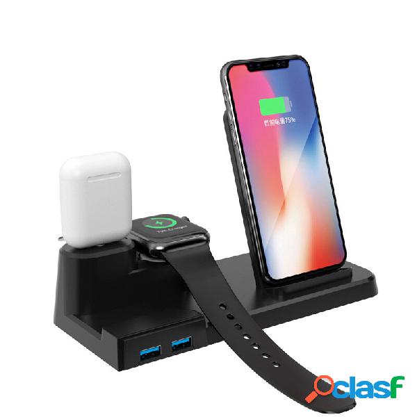 3-IN-1 Qi Supporto di ricarica per caricabatterie wireless