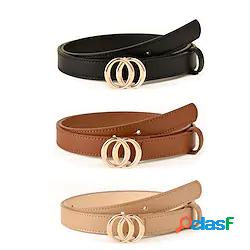 3 pezzi Per donna Cintura skinny Similpelle Secchio di