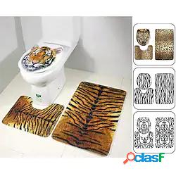 3 pezzi set pelle di tigre stampa leopardo tappetino da