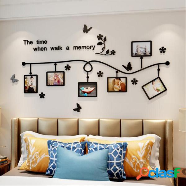 3D acrilico Photo Frame Wall Sticker Camera da letto TV