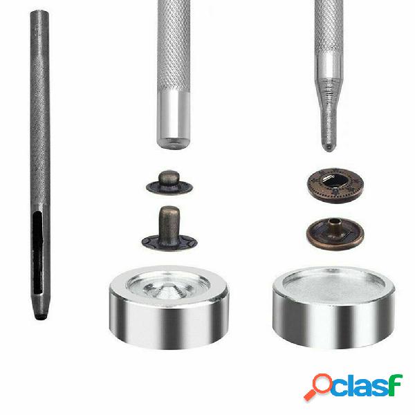 50 Set 4 taglie Rivetti in pelle Rivetti a cappuccio singolo