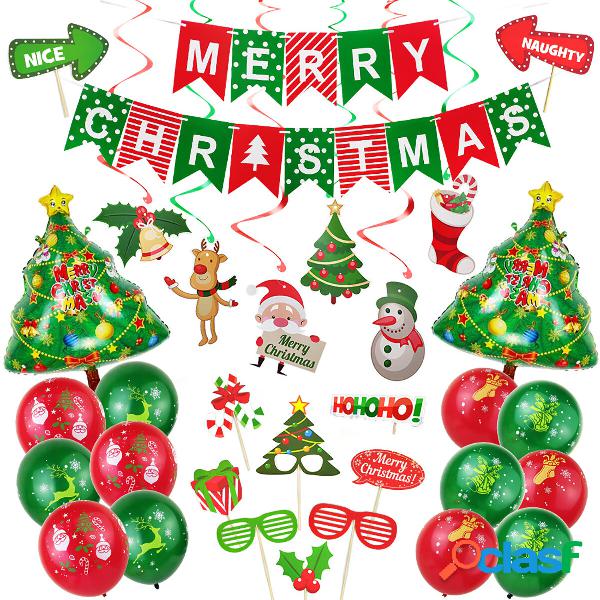 53Pcs Decorazioni natalizie Set Babbo Natale Pupazzo di neve