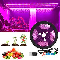 5m led coltiva la luce spettro completo dc 5v usb pianta di