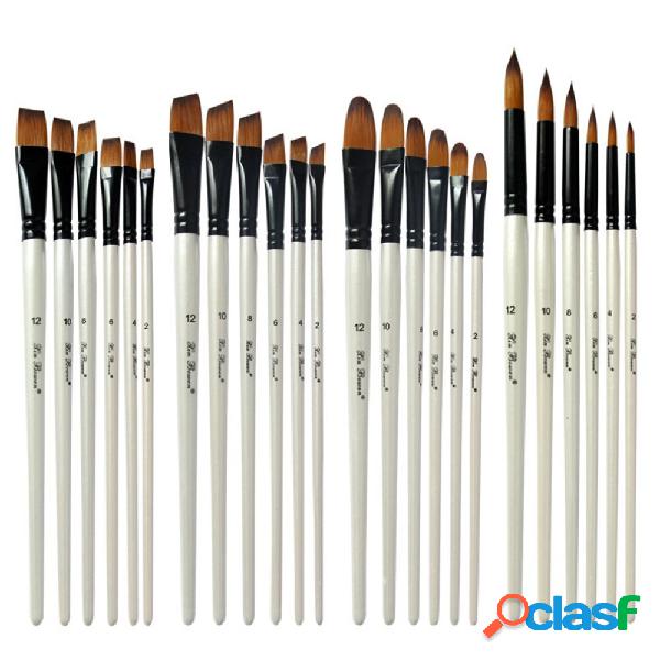 6Pcs Nylon Pittura Pennello Arte Disegno Acquarello Pennello