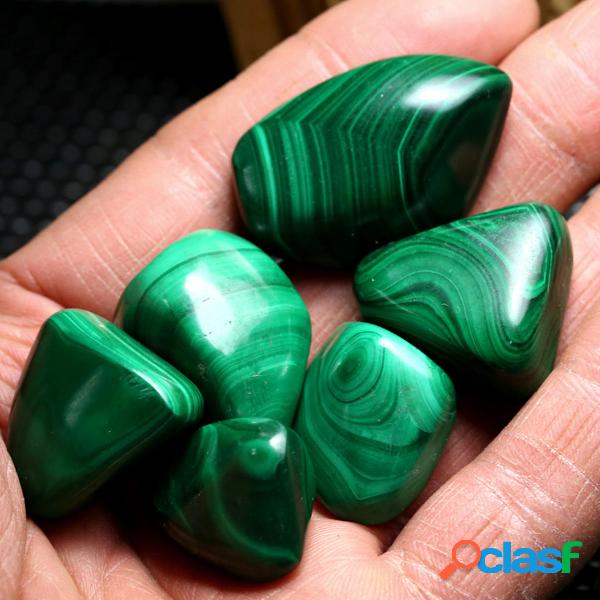 6pcs verde malachite Healing è caduto pietra Gioielli fai