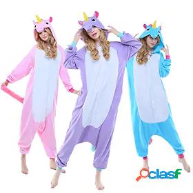 Adults Kigurumi Pajamas Unicorn Pony Onesie Pajamas Polar