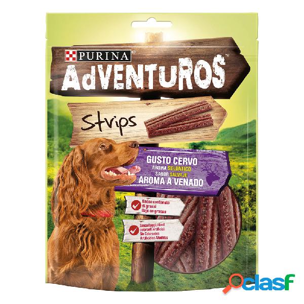 Adventuros Snack per cani Strips al gusto Cervo 90 gr