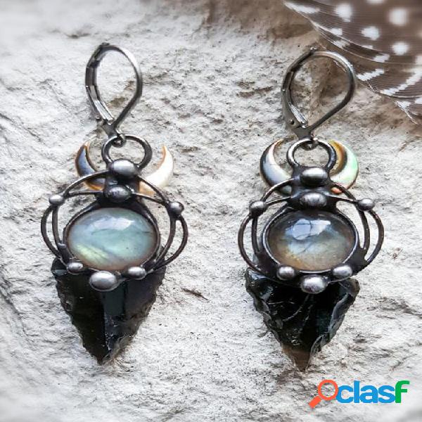 Alloy Witchcraft Black Orecchini di perle Labrador Arrow