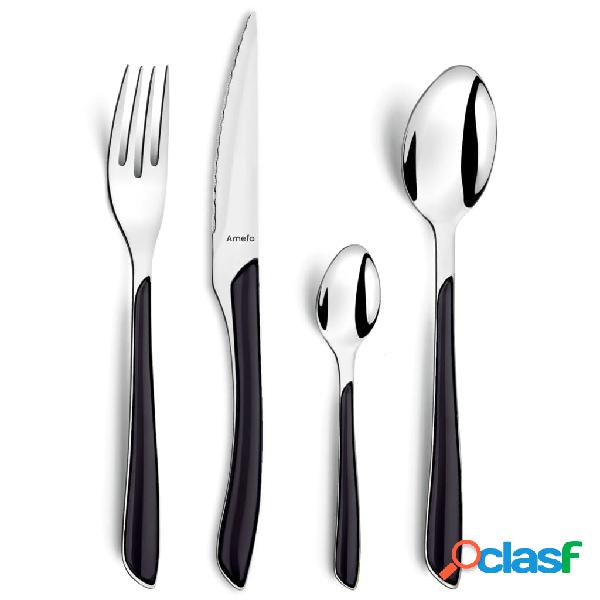 Amefa Set di Posate 24 pz Eclat Nero