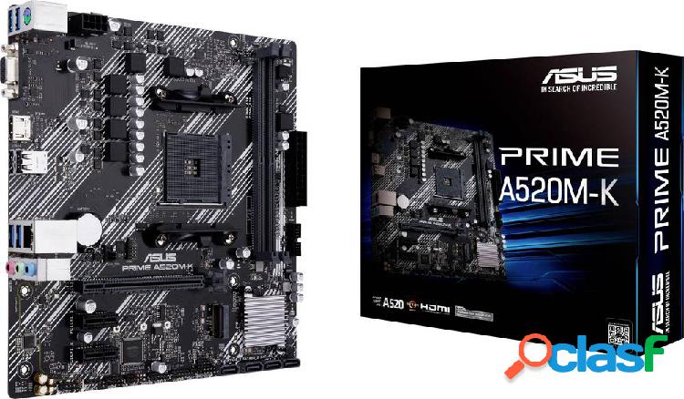 Asus PRIME A520M-K Mainboard Attacco AMD AM4 Fattore di
