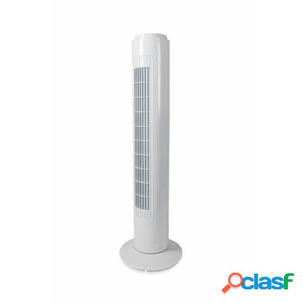 BIANCO VENTILATORE A TORRETTA CON TIMER in Acciaio -