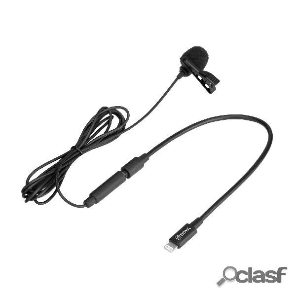 BOYA BY-M2 Cardioid Lavalier Lapel Clip-on Microfono Testa